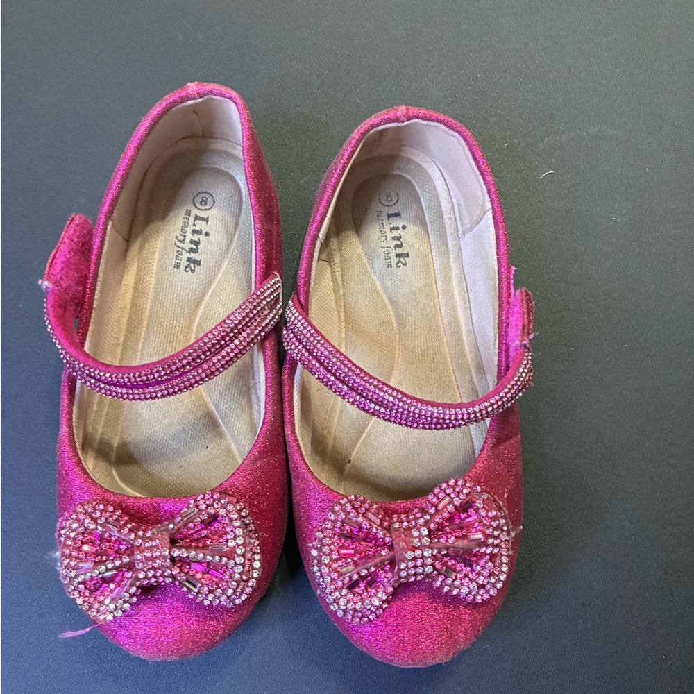 Link Kids Fuchsia Glitter Dress Shoes
